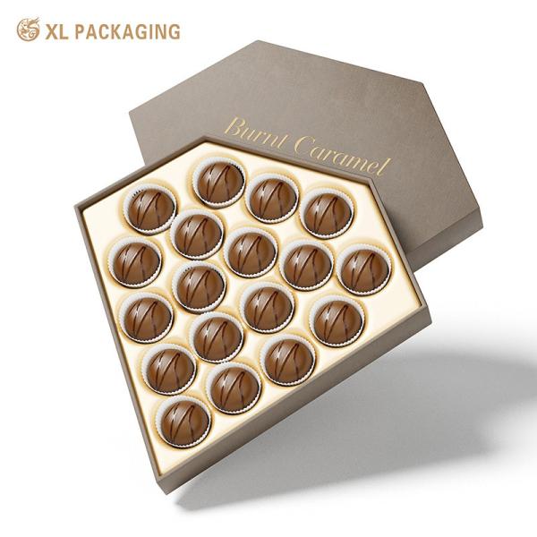 Buy XL Packaging Custom Luxury Boxes Luxury Custom Chocolate Box Offset Printing Macaroon Paper Packaging Box For Custom Design Diamond Shaped Chocolate at wholesale prices