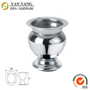 Quality iron sofa feet factory price round stainless steel furniture feet SL-023 for sale