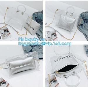 Promotional fashion soft pvc tote beach bag pvc handbag, handbag min min handbag
