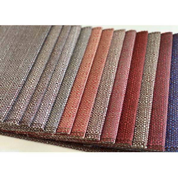 Plain Grey Upholstery Fabric , CE Woven Sofa Set Jute Fabric