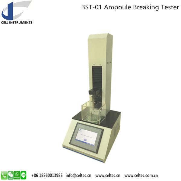 GLASS AMPOULE NECK BREAKING STRENGTH TESTER DIN/ISO 9187 AMPUL BREAK FORCE PACKAGING TESTING EQUIPMENT