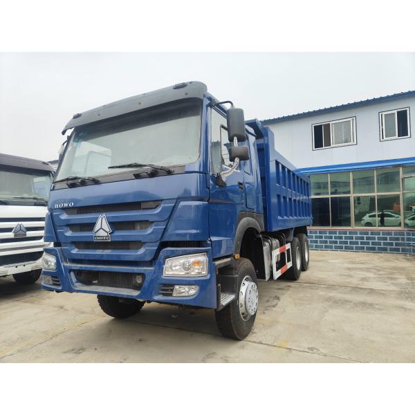 Truck In Africa Howo Dump / Tipper 6*4 Blue Color 10 Wheels With High Refubished