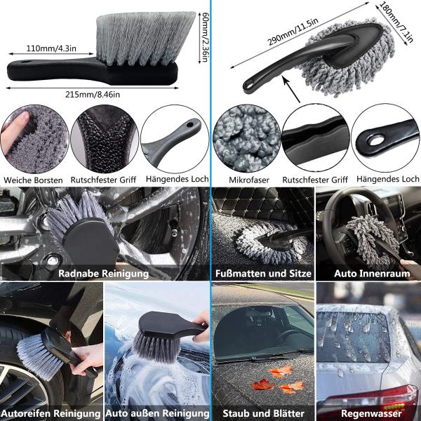 Microfibre Car Detailing Brush Set 13pcs For Interior Exterior