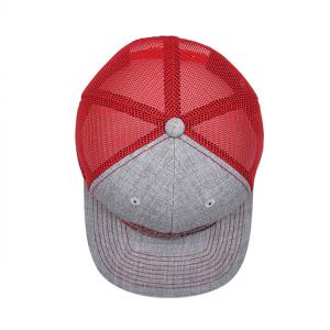 Custom 6 Panel Trucker Cap Embroidered Logo Polyester Mesh Hat