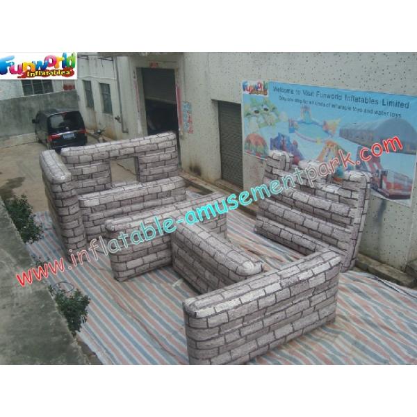 Durable Outdoor Colorful Inflatable Paintball Bunkers , Inflatable Paintball Wall