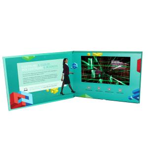 China A5 LCD Cards IPS/HD Video Brochure 210x148mm With Lithium Rechargeable Battery on sale