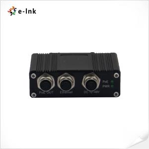 China Industrial 10/100/1000M/2.5G/5G/10G 90W PoE Injector with M12 connector DIN Rail Mount on sale