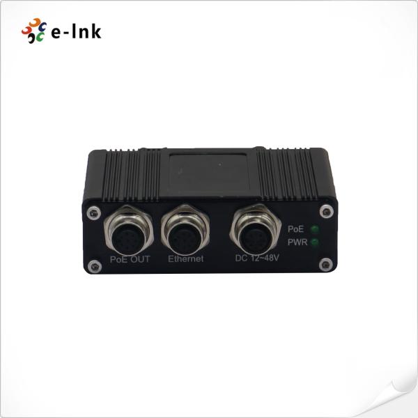 Buy Industrial 10/100/1000M/2.5G/5G/10G 90W PoE Injector with M12 connector DIN Rail Mount at wholesale prices