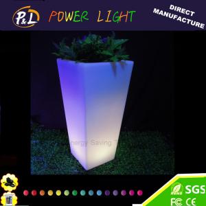 China PE material Illuminated Lighted LED Flower Pot on sale