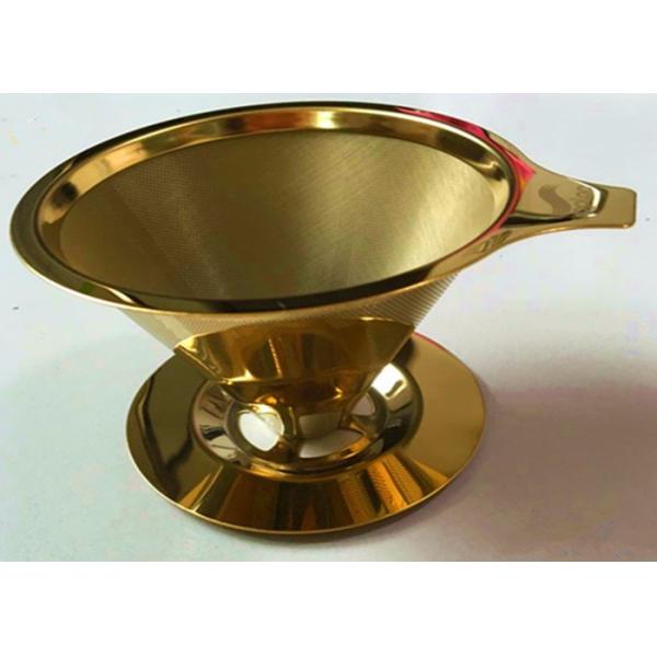 Espresso Grind Stainless Steel Filter , Flavored Kone Pour Over Coffee Filter