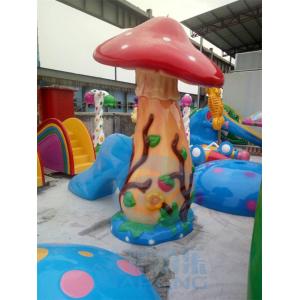 2.6m Height Splash Small Water Slide Fiberglass Mushroom Water Slide For