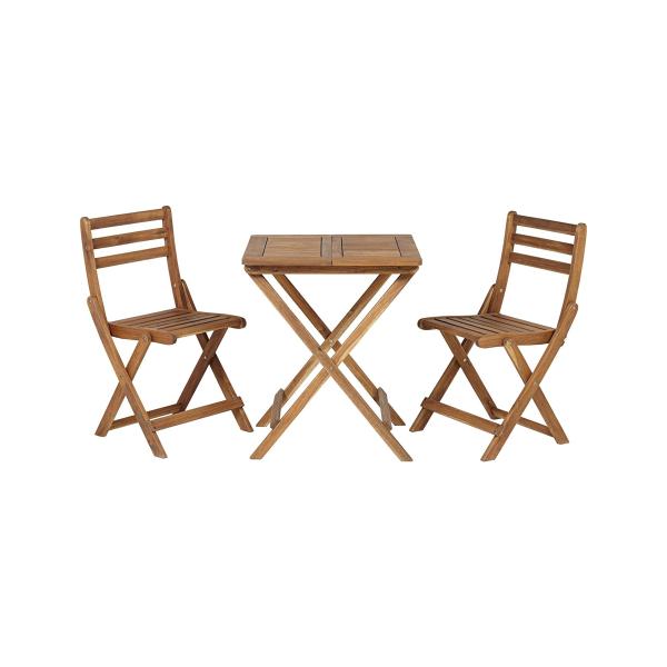ISO 9001 Garden Outdoor Wood Bistro Table And Chairs Set