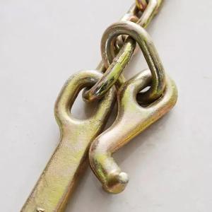 Diameter 8mm Black Yellow Galvanized Transport Chain Towing Chains with Hooks