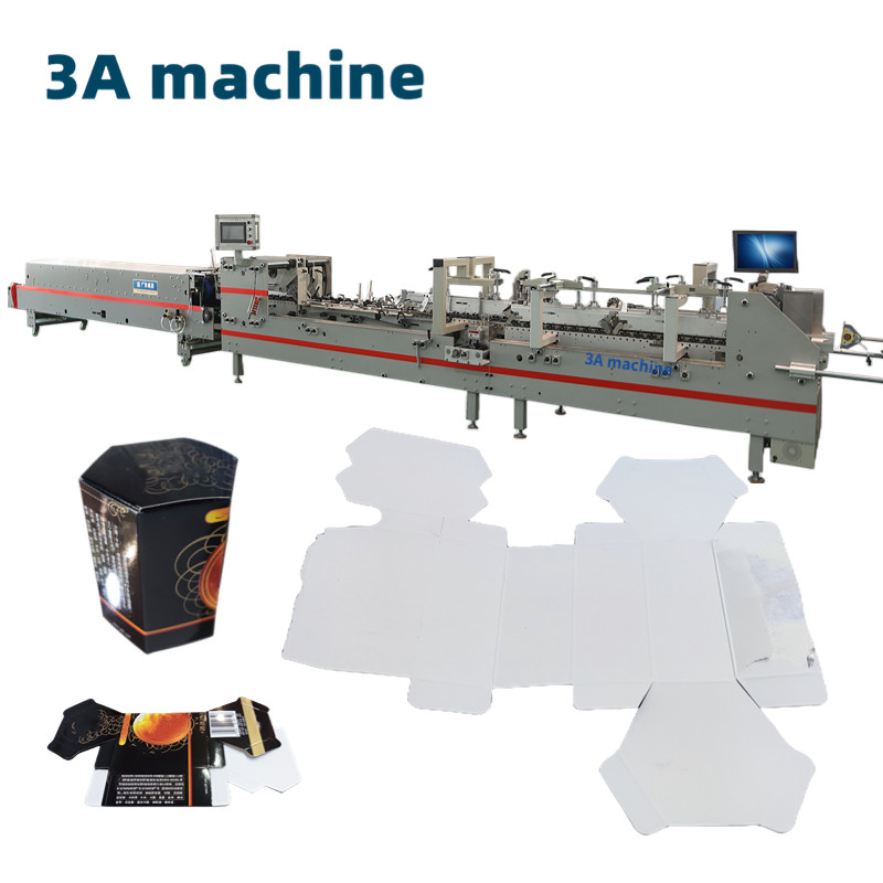 Quality Wood Material SHH800AG-2 Automatic Bottom Automatic Box Making Folder Gluer Machine HRB for sale