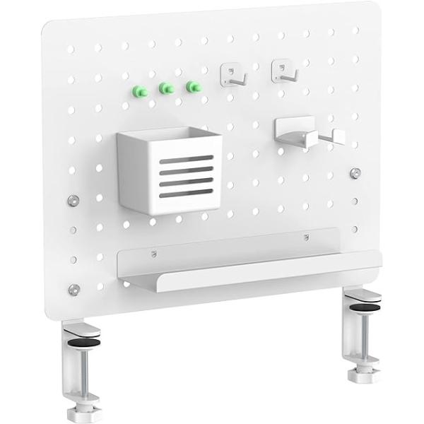 Clamp-on Desk Pegboard Standing Desk Accessories for Privacy Panel Work Desk