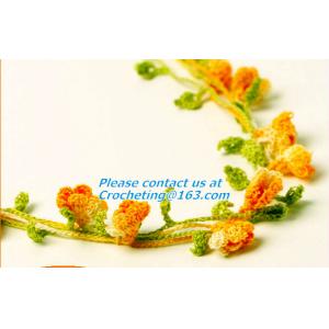 crochet flower necklace, crochet collar necklace, necklace, Crochet Flower