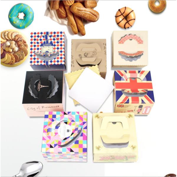 Recycled Paper Birthday Cake Box , Cake Packaging Box 25X25X0.4 Cm