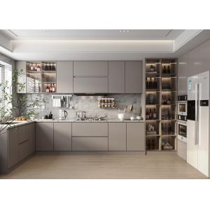 Melamine PVC Kitchen Cabinets Modern Small Space Solutions With Handles