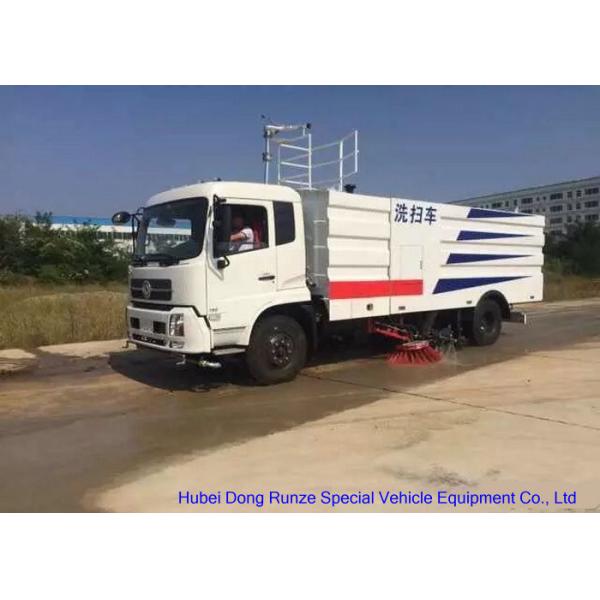 Buy Kingrun Broom Road Sweeper Truck With Brushes And High Pressure Water 8CBM at wholesale prices