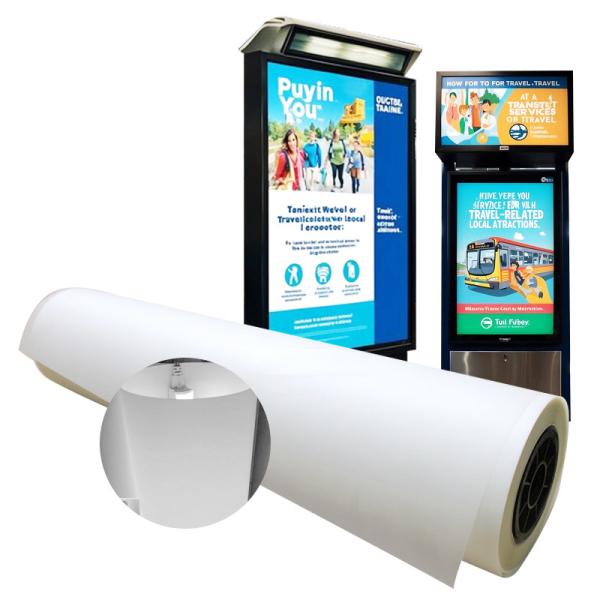 Waterproof Front Print Backlit Film 210 Microns PET Film For Advertisement