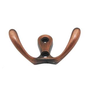 Red Antique Copper Wall Hook Furniture Hardware Double Hooks