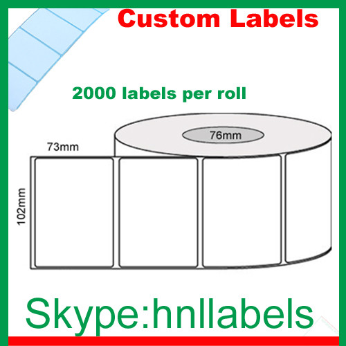 Thermal Transfer Labels 102mmX73mm/1 Plain Transfer Roll Permanent, 2,000Lpr,