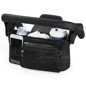 Premium Deep Cup Holders Universal Stroller Organizer