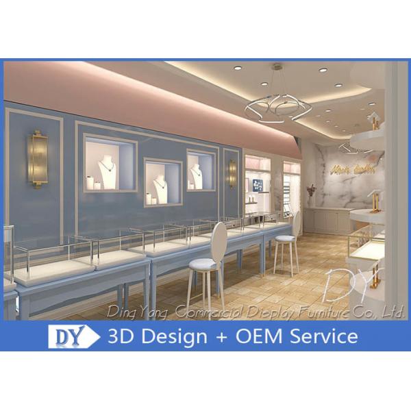 Buy Custom Jewelry Wall Display Cases With Wood + Glass + Lights + Lock at wholesale prices