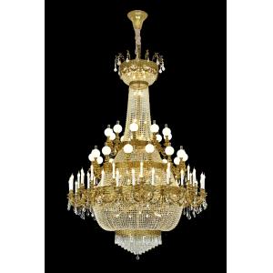 High Quality Brass Commercial Chandelier Lighting E14 Light Source
