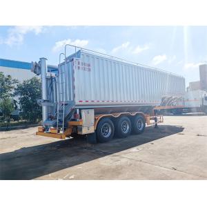 60cbm large auger bulk animal feed powder bulk feed transport trailer truck