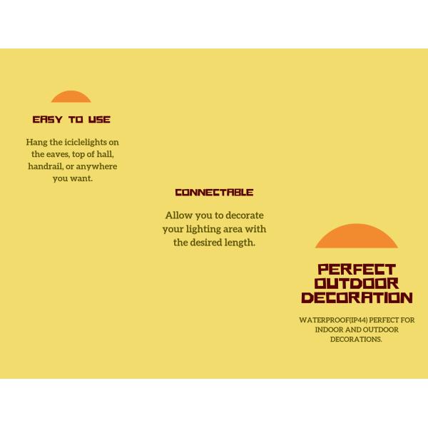 Outdoor Multifunction Plug In LED Icicle Lights 600 LED With Timer