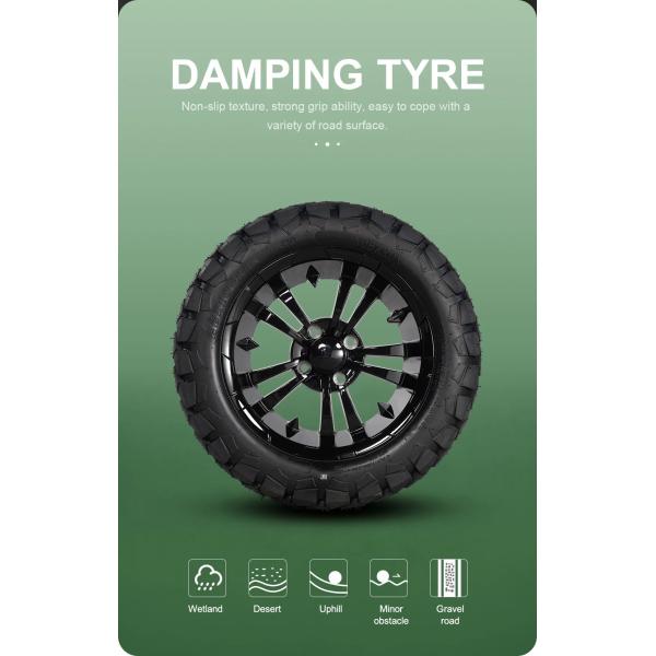 Off Road Club Car with Rear Hub Motor 6 Passenger 5KW Electric Hunting Golf Cart