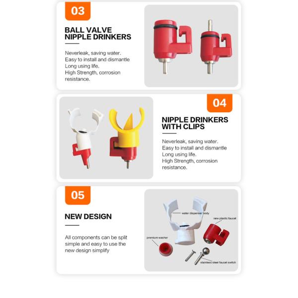 Broiler Nipple Drinker Automatic Chicken Drinker For Poultry Farming Equipment