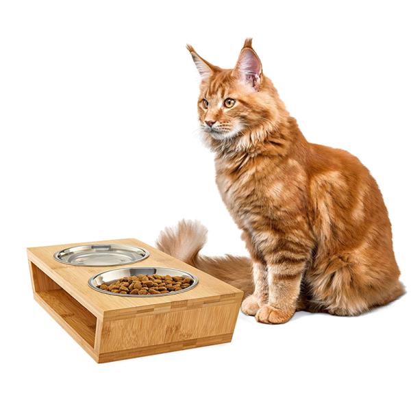 Multifunctional Design Make Your Pet Eat with Ease Regulated Raised Stainless Steel Feeder