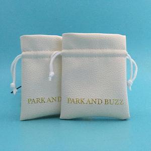 Waterproof 10x12cm Faux Pu Leather Drawstring Pouch