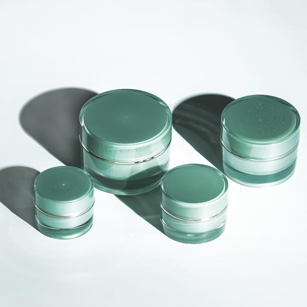 Luxury Acrylic Skincare Double Wall Face Cream Empty Plastic Jars With Lids