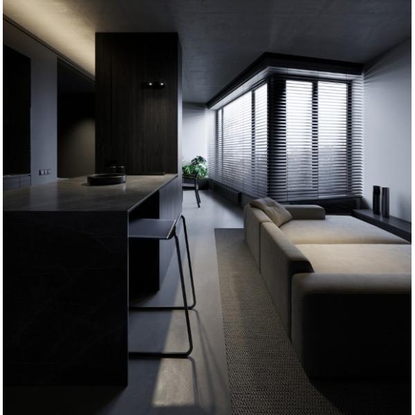 Apartment Black Wood Grain Kitchen Cabinets Melamine Dark Grey Wood Grain Kitchen Cabinets