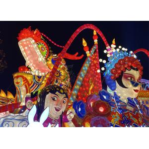 China Folk Carving Fabric Lanterns Of Traditional Culture Dramatic Characters Design on sale