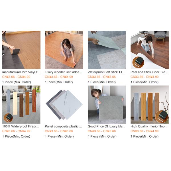 Self Adhesive Vinyl Flooring with European Style Wood Design for Indoor Use