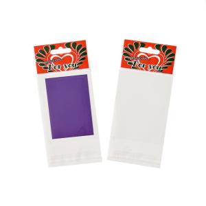 Custom Printed Opp Header Bag Self Adhesive Seal With Display Hang Hole