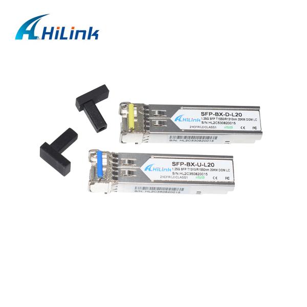 RoHS compliant SC/LC Simplex DDM WDM Transceiver Modules BIDI 1.25G SFP 20KM