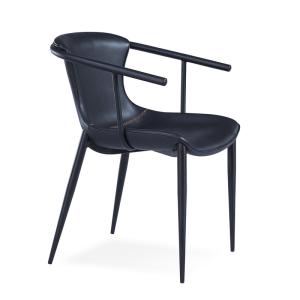 Quality Modern Metal Wood 51x60x80cm Black Painted Dining Chairs for sale