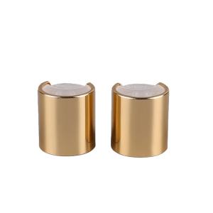 China Cosmetic Packaging Lotion Bottle Caps 20mm Silver Aluminum Pressed Caps on sale