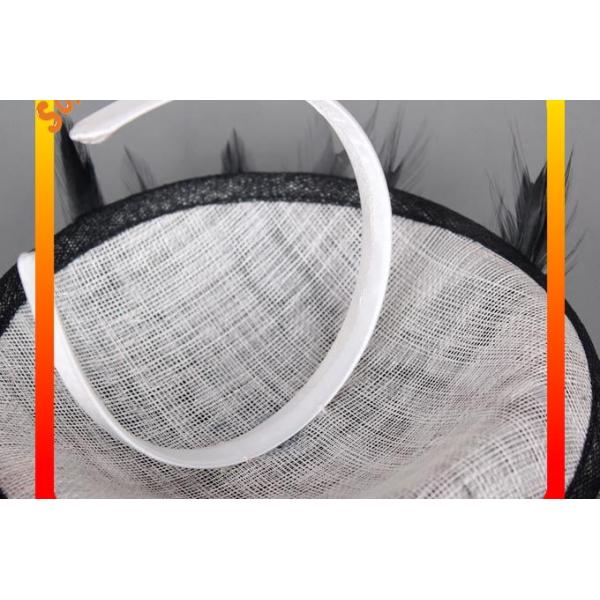 0915 fashion navy sinamay fascinators hats and caps with feather ,Fancy Sinamay fascinator from Sun Accessory