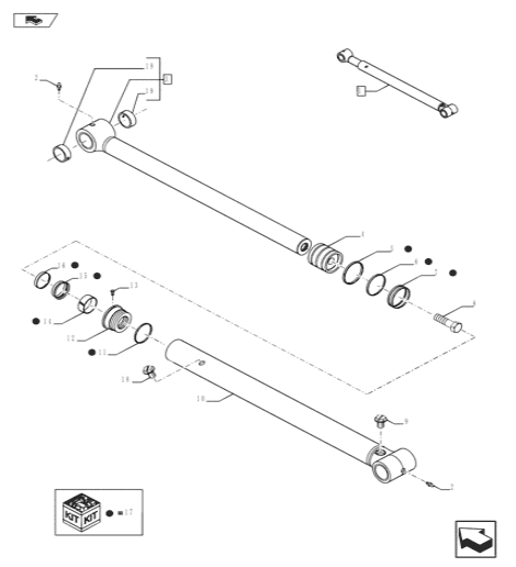 84259219 Seal Kit For Case Backhoe Loader Boom Cylinder 580N 580N EP 580SN 580SN WT 590SN