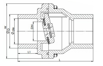 PVC White Swing Check Valve