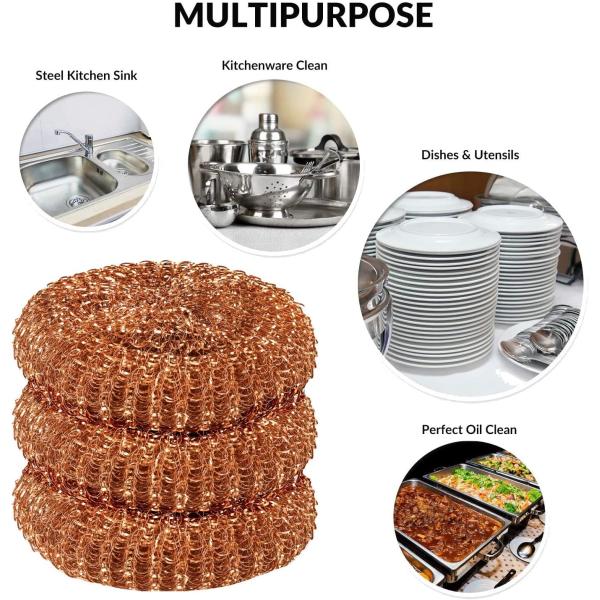 High Quality and Cheap Copper Plating Scourer/Copperized Steel Scrubber/cleaning Ball for Kitchen