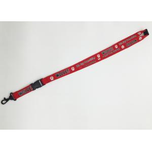 Nice Red silk screen Lanyards with plastic detachable buckle