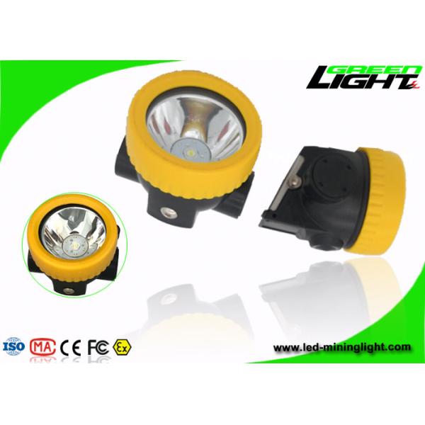 IP68 Waterproof Led Mining Cap Lamp , Hard Hat Led Lights ABS Material 2.2Ah