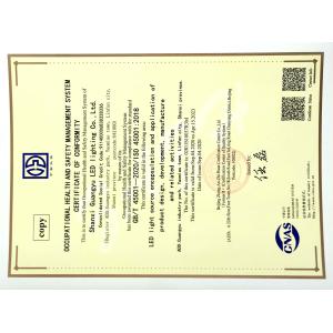 Shanxi Guangyu Led Lighting Co.,Ltd. Certifications